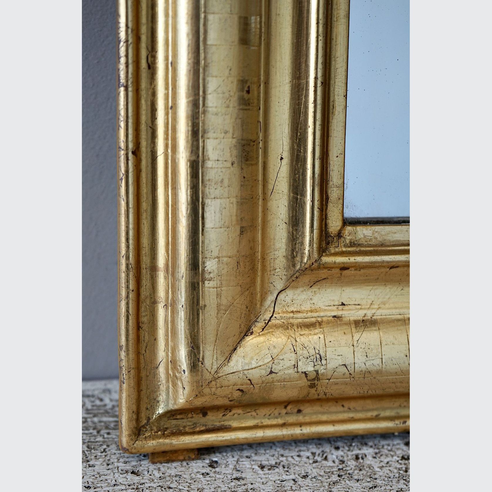 Antique French Louis Philippe Gilded Mirror gallery detail image