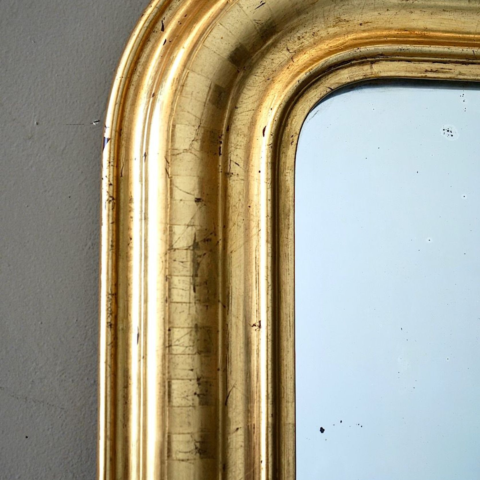 Antique French Louis Philippe Gilded Mirror gallery detail image