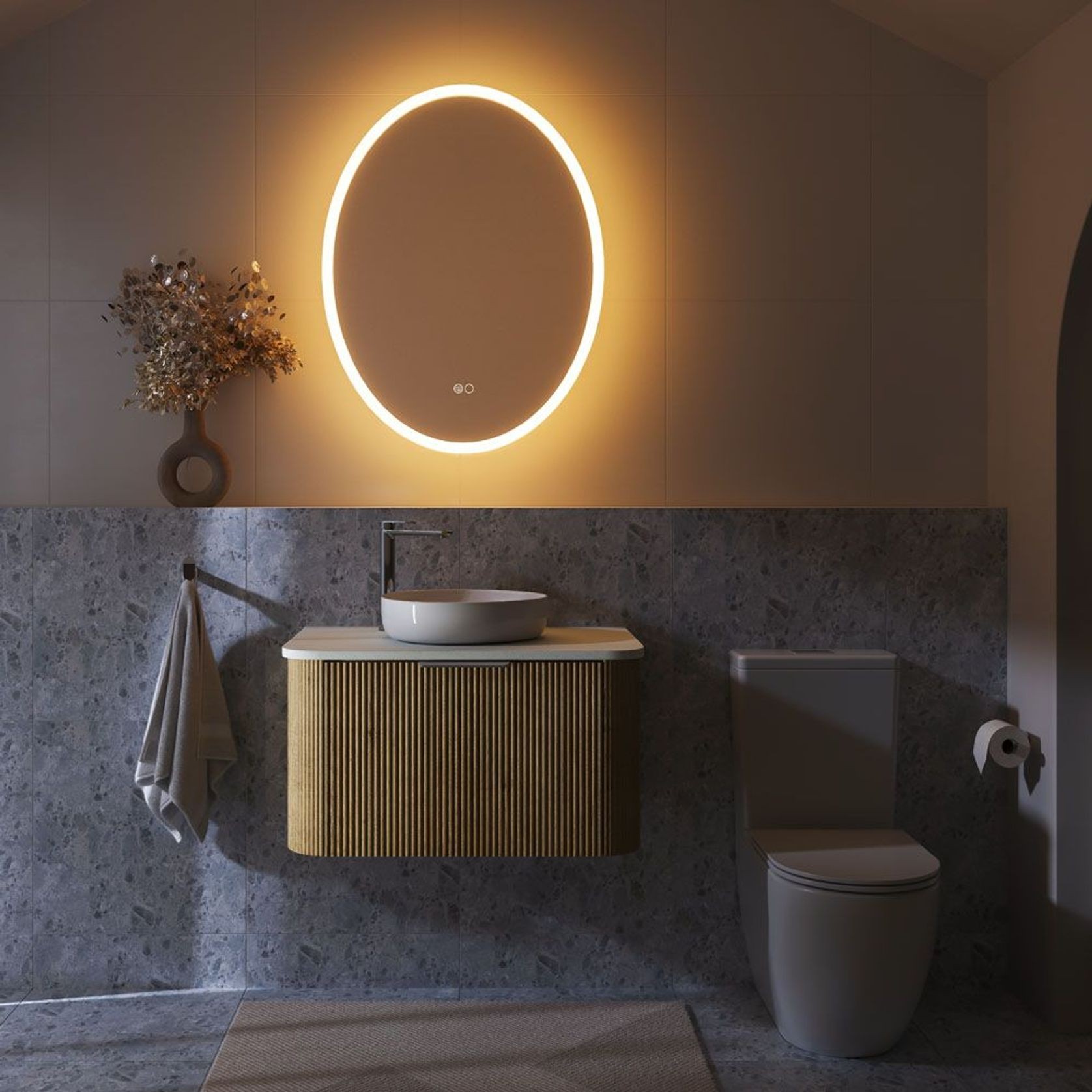 Antonia Oval LED Mirror gallery detail image