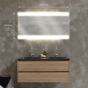 Titan Rectangle LED Mirror 1500mm x 900mm gallery detail image