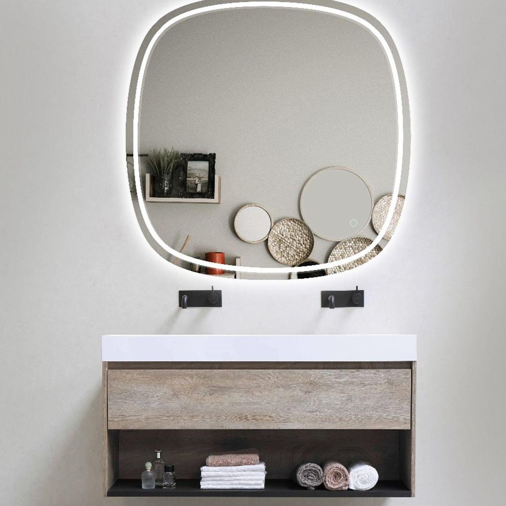 Rounded Edge LED Mirror LM-LEXSI-60 gallery detail image