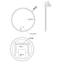 Verre 600mm Round Mirror gallery detail image