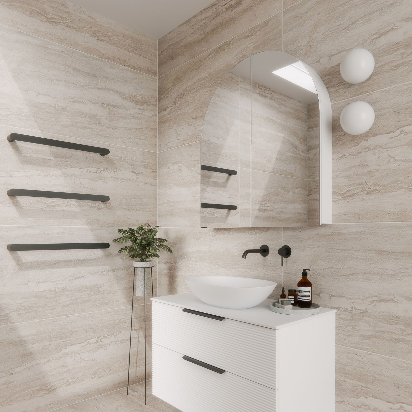 Code Neo Arch 850 Mirror Cabinet gallery detail image