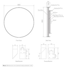 Saanti Handmade Double Trim LED Mirror 800mm gallery detail image