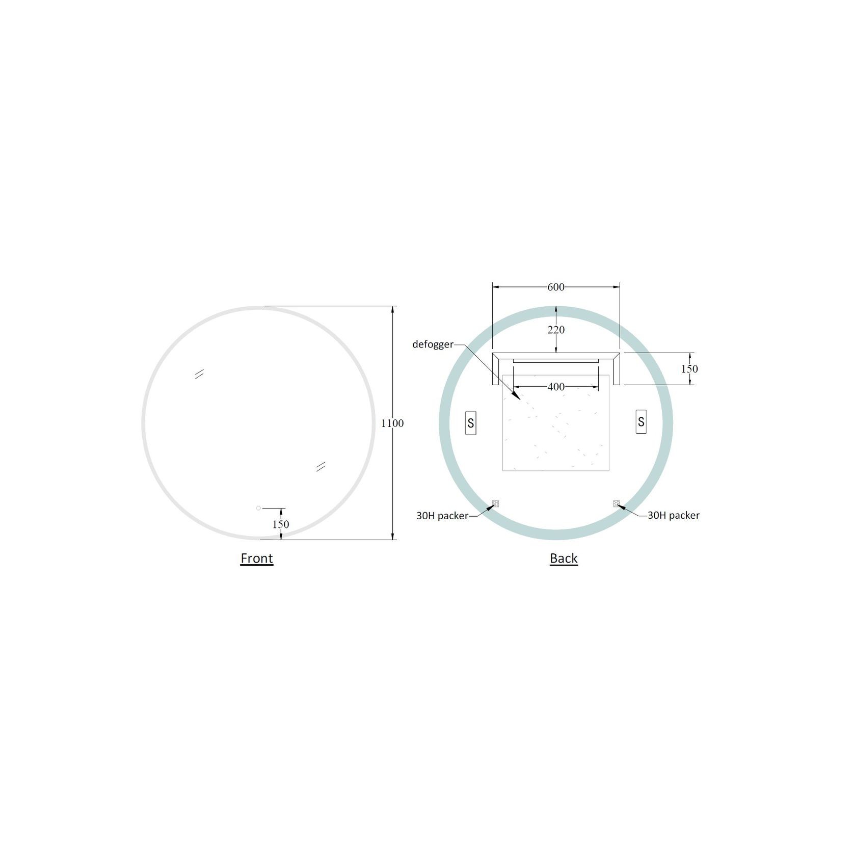 Code Solace Round Led Mirror Range gallery detail image