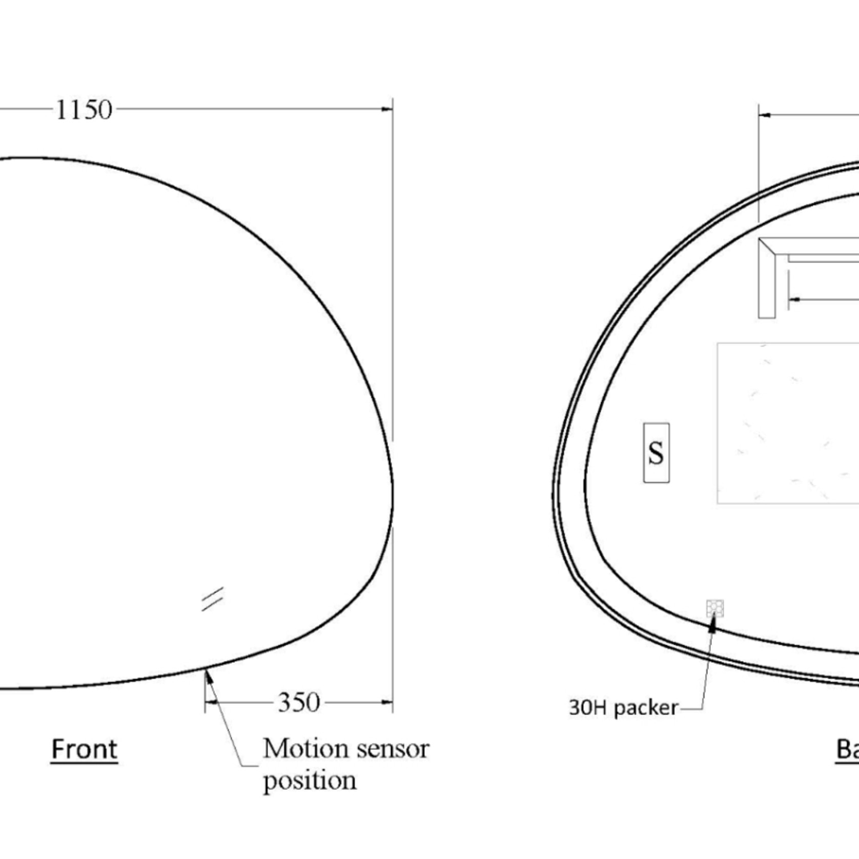 Code Euro Pond 1150 Led Mirror gallery detail image