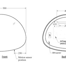 Code Euro Pond 900 LED Mirror gallery detail image