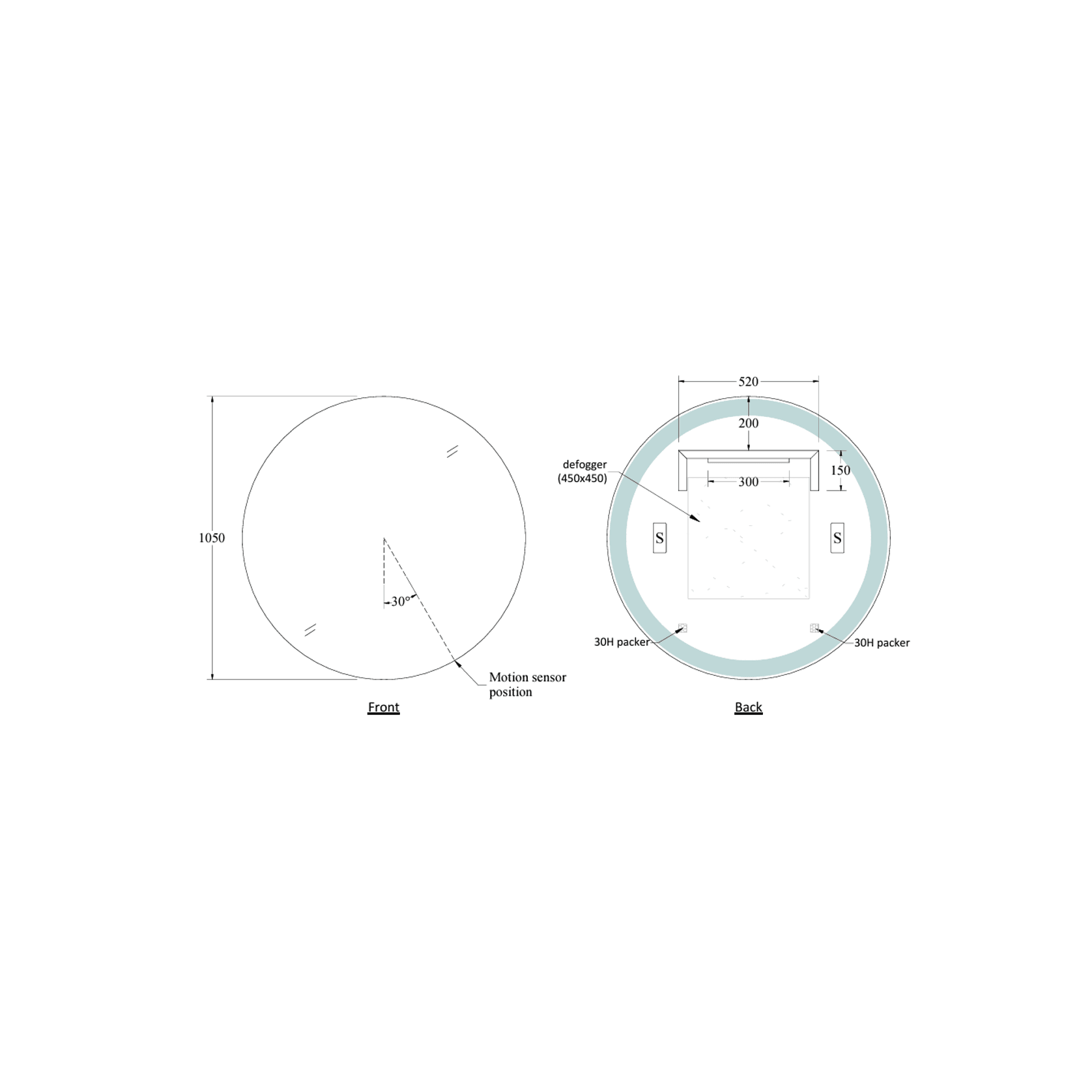 Code Euro Round Led Mirror Range gallery detail image