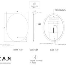 Titan Oval LED Mirror 700mm x 900mm gallery detail image