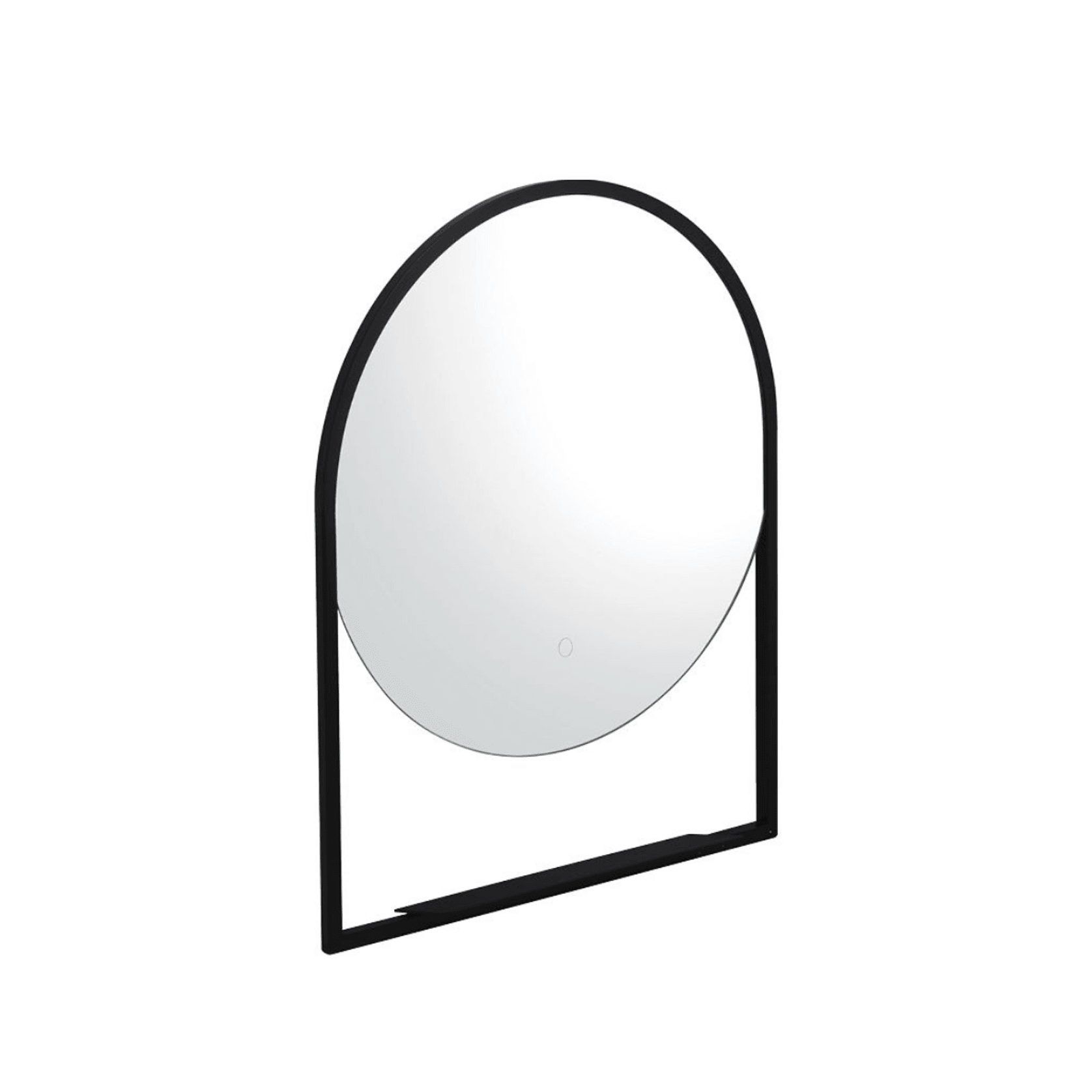 Frame Round LED Mirror with Shelf gallery detail image