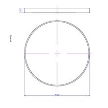 iStone 700mm Round Mirror Matte Black gallery detail image