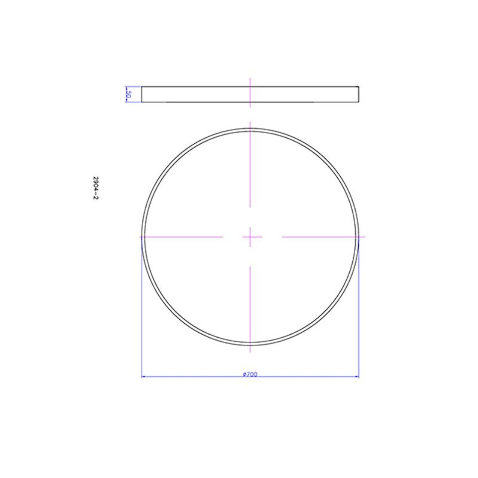 iStone 700mm Round Mirror Gloss White gallery detail image