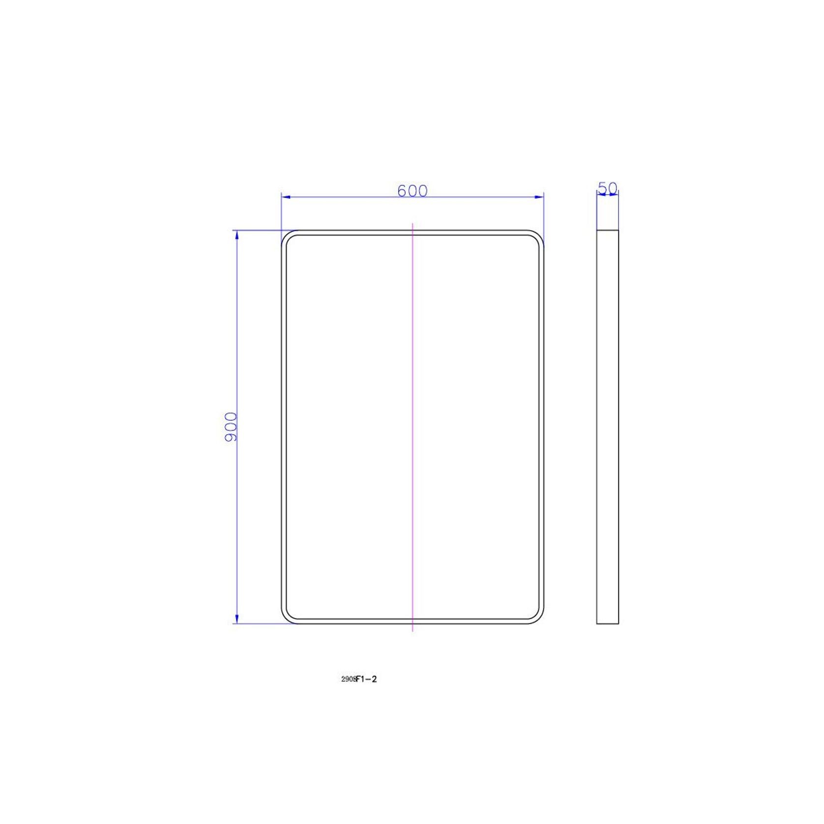 iStone 600 x 900mm Square Mirror Gloss White gallery detail image