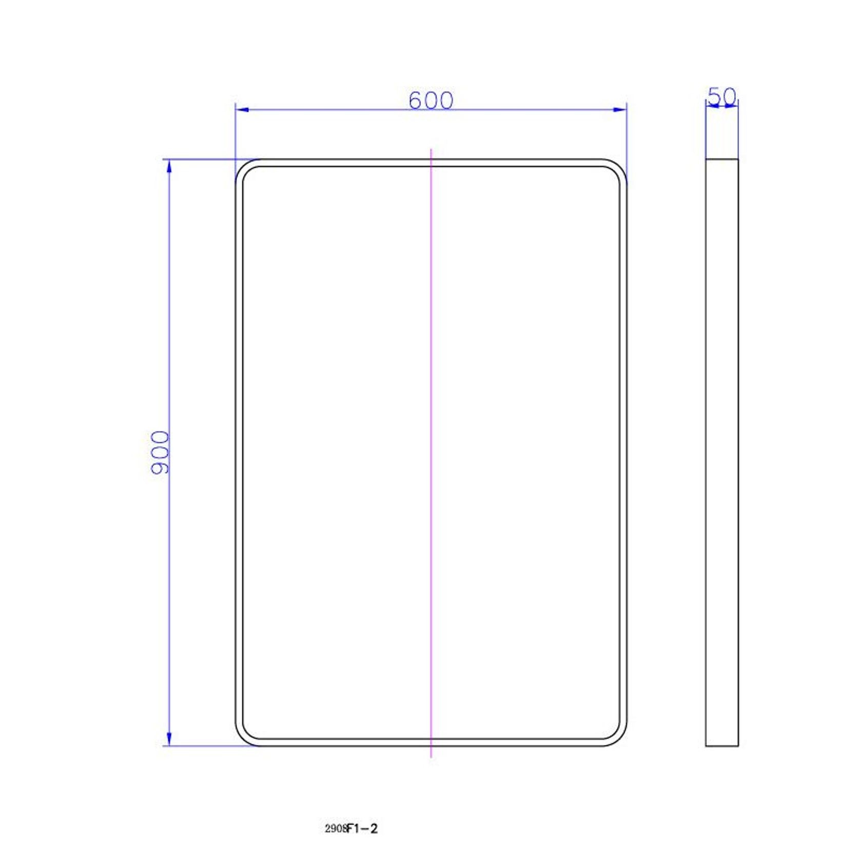 iStone 600 x 900mm Square Mirror Gloss White gallery detail image
