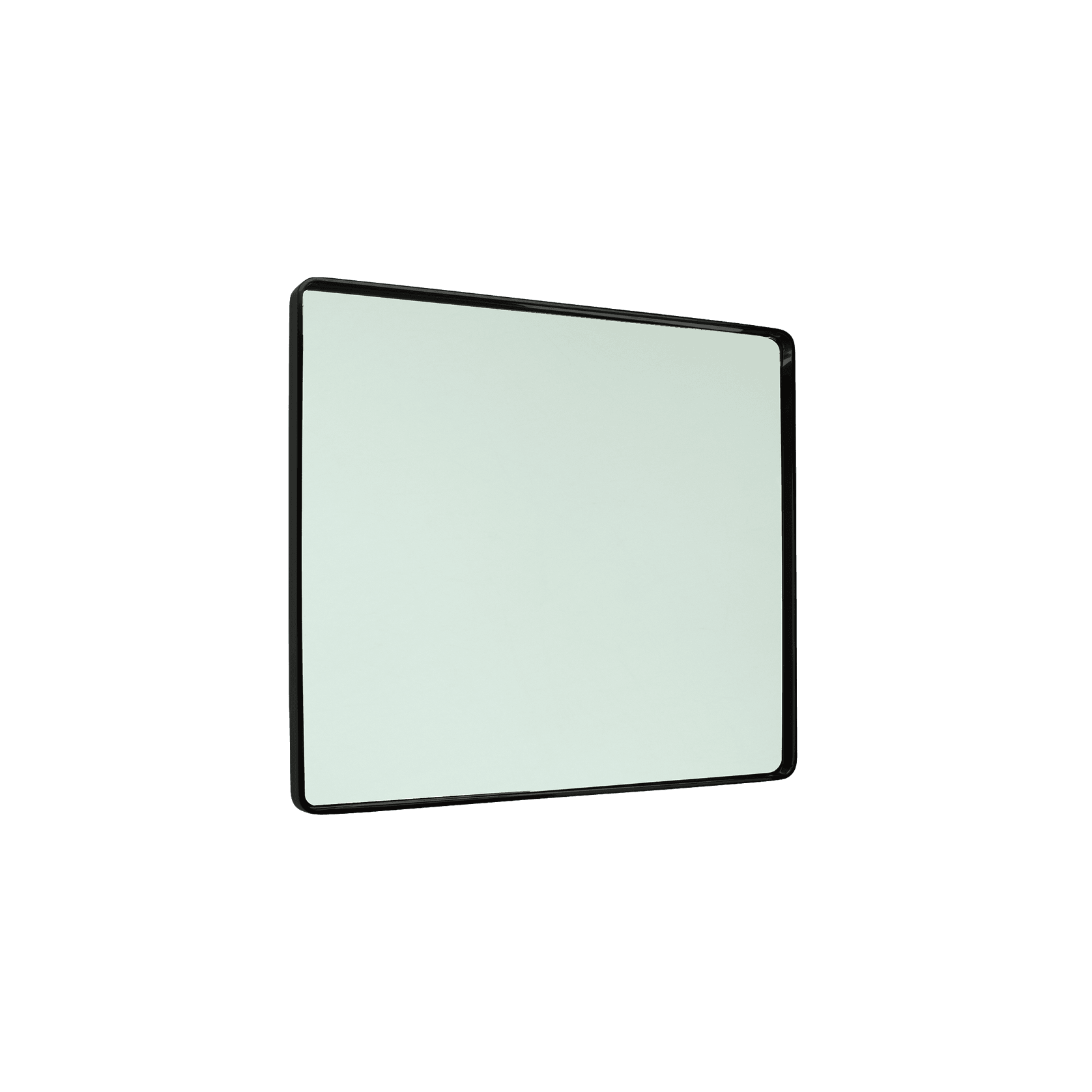 iStone 900 x 1000mm Square Mirror Matte Black gallery detail image