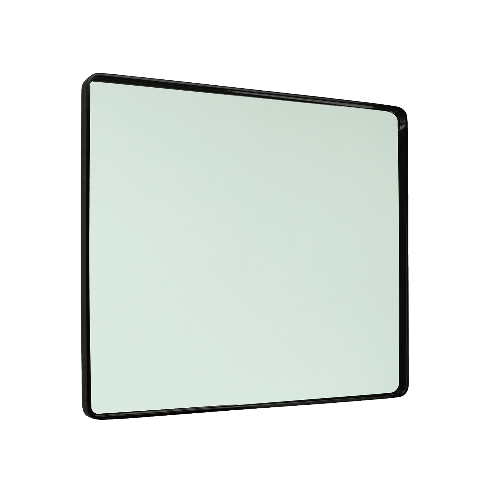 iStone 900 x 1000mm Square Mirror Matte Black gallery detail image