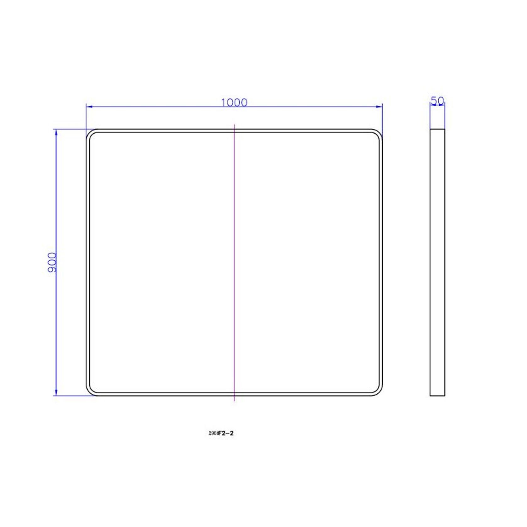 iStone 900 x 1000mm Square Mirror Gloss White gallery detail image
