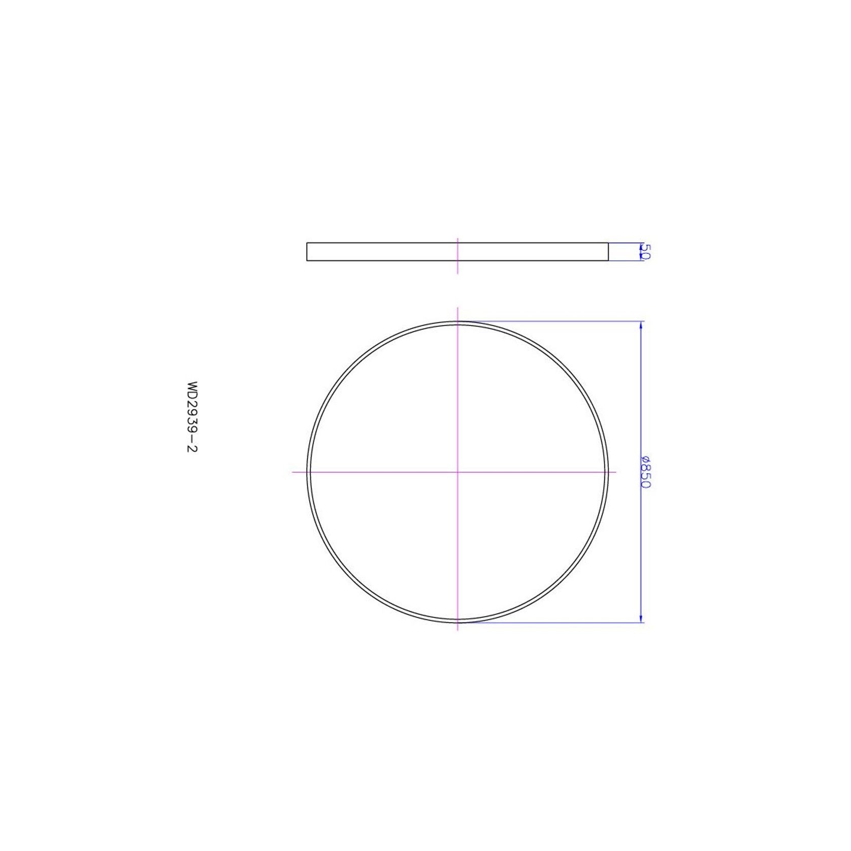 iStone 850mm Round Mirror Matte White gallery detail image
