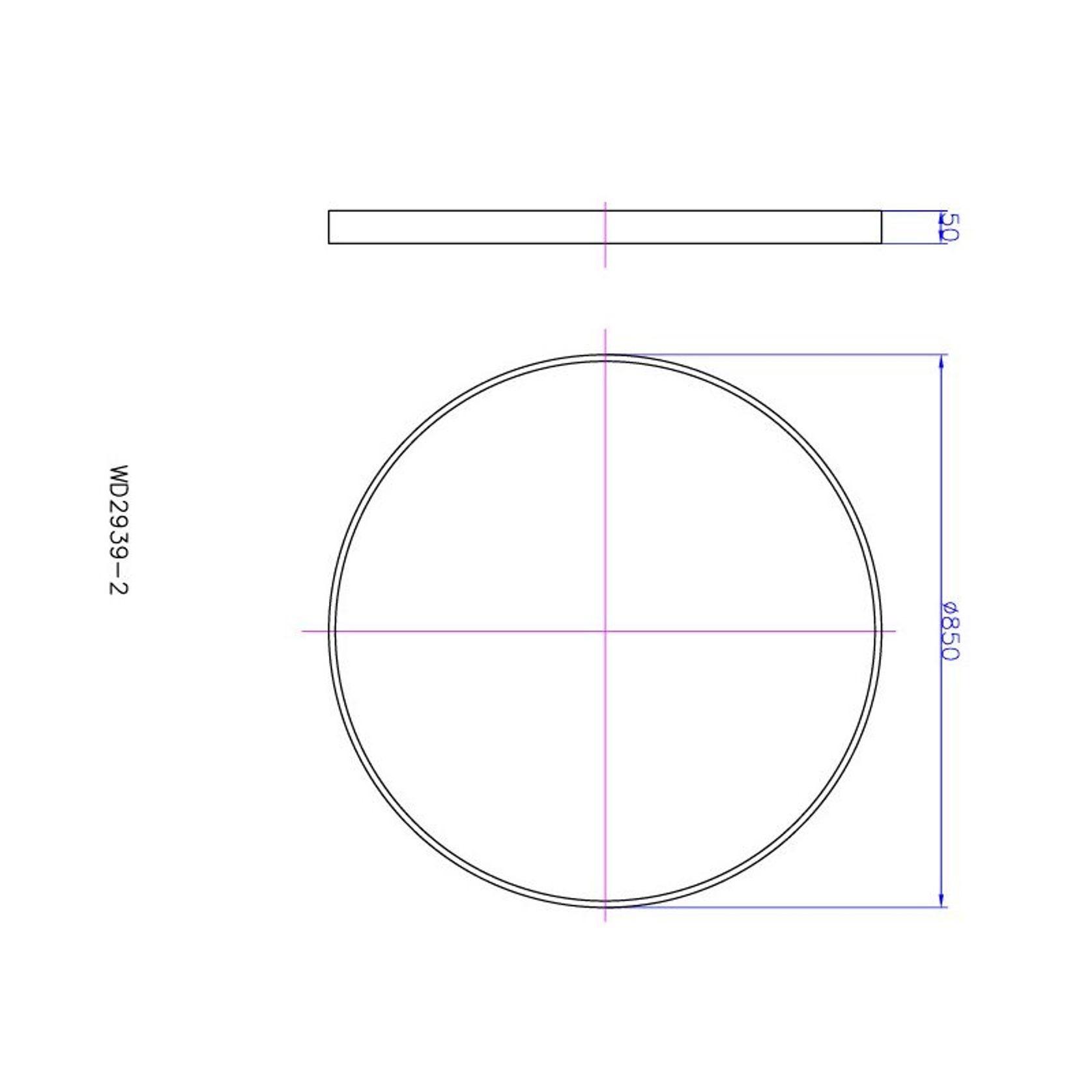 iStone 850mm Round Mirror Matte White gallery detail image
