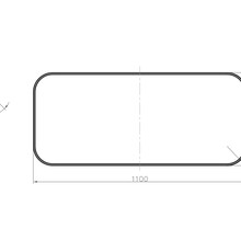 iStone 1100mm Rectangular Mirror with Shelf Gloss White gallery detail image