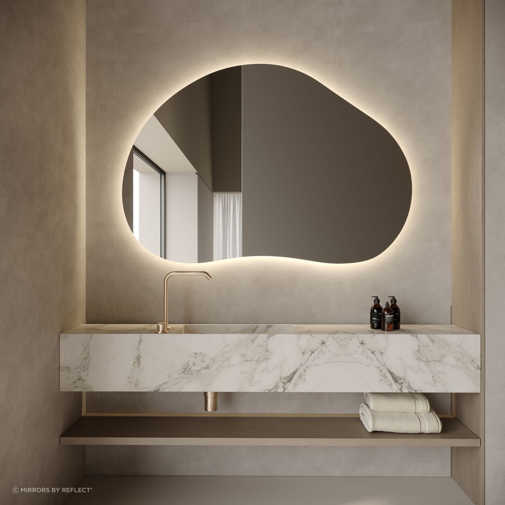 Amiah | LED Bathroom Mirror | 1450 x 1000 gallery detail image
