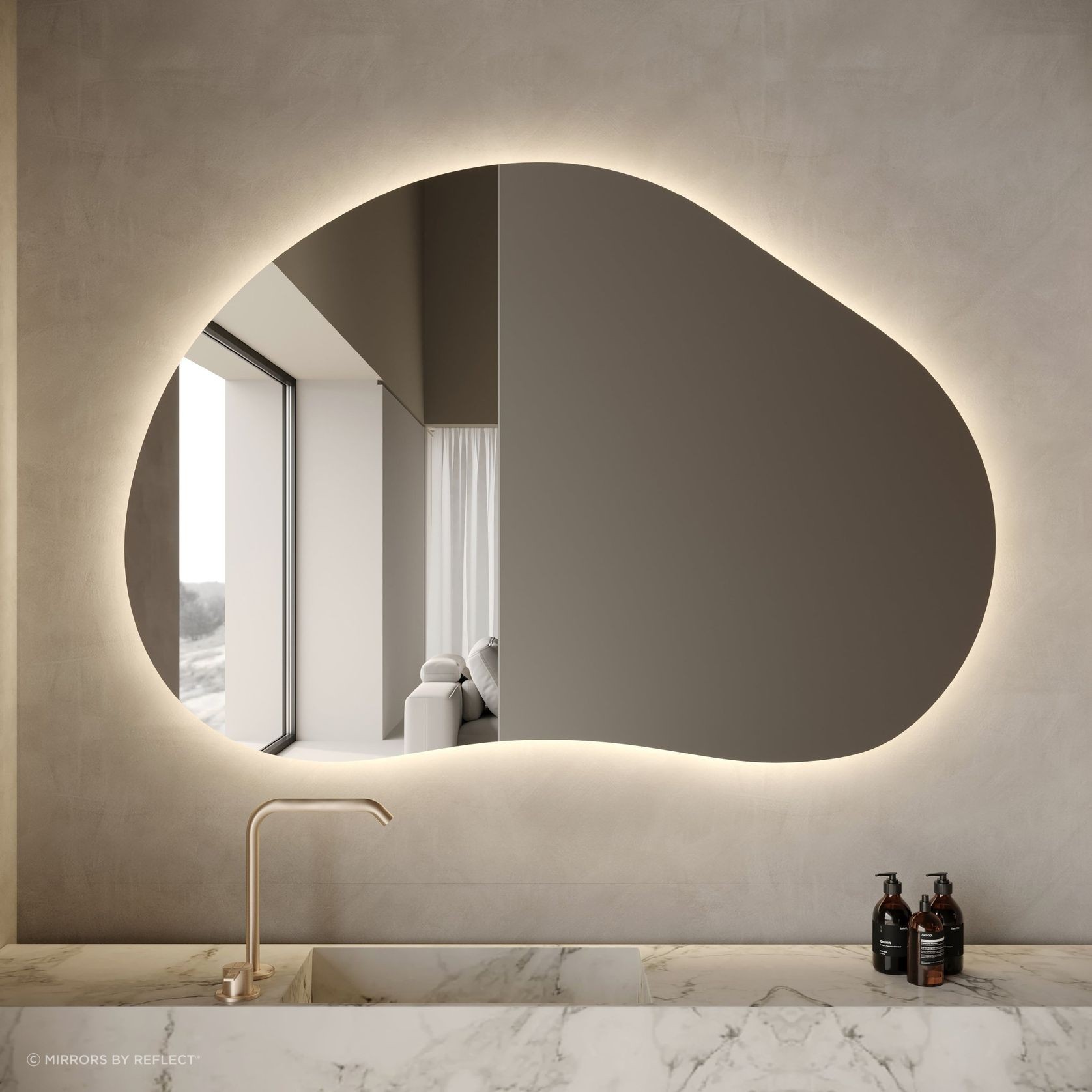 Amiah | LED Bathroom Mirror | 1450 x 1000 gallery detail image