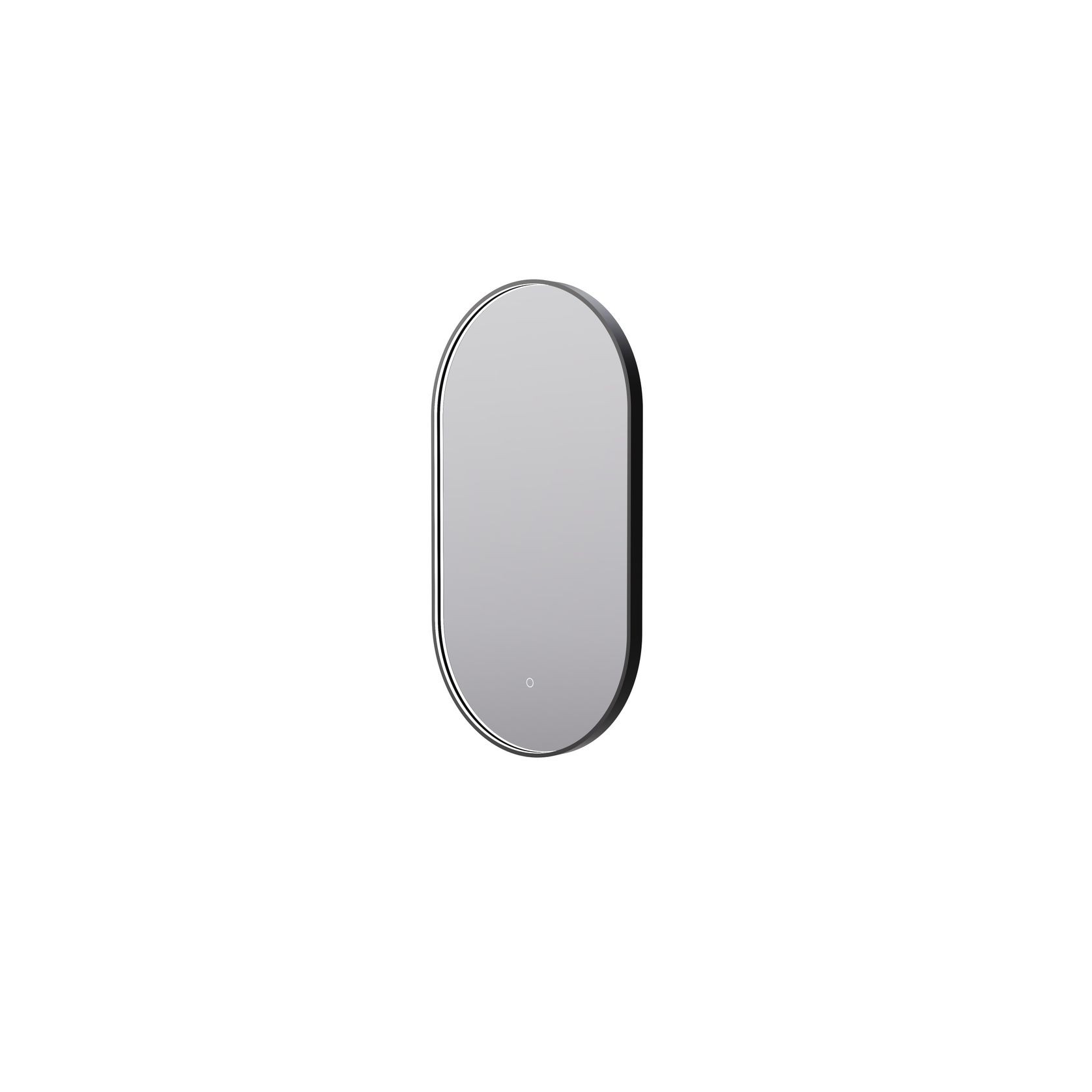 Eclipse Obround Black LED Framed Mirror with Demister gallery detail image