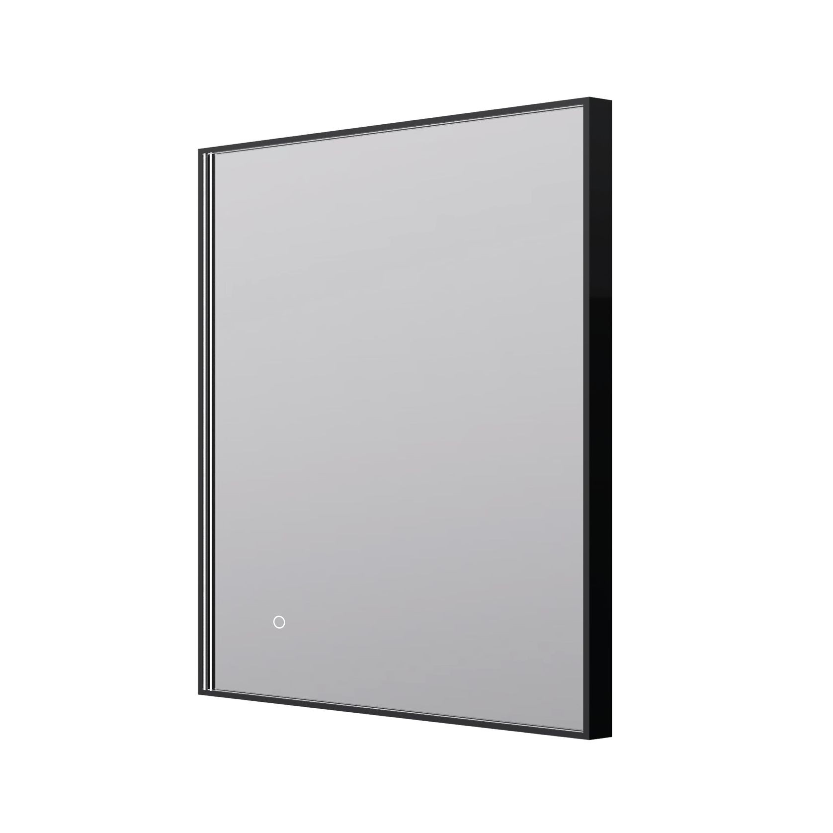 Eclipse Rectangle Black LED Framed Mirror with Demister gallery detail image