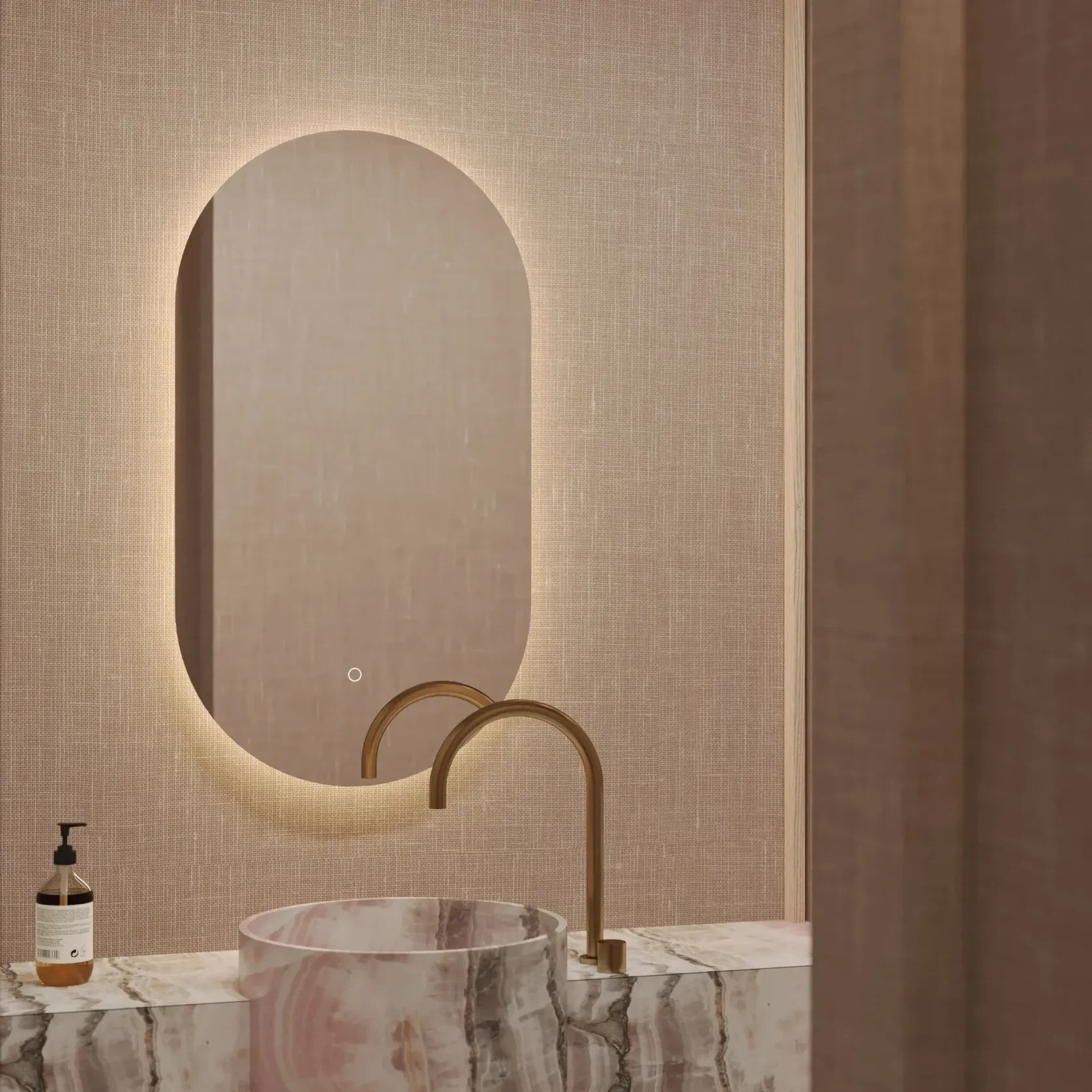 Elara LED Oval Bathroom Mirror | 900 x 500 gallery detail image