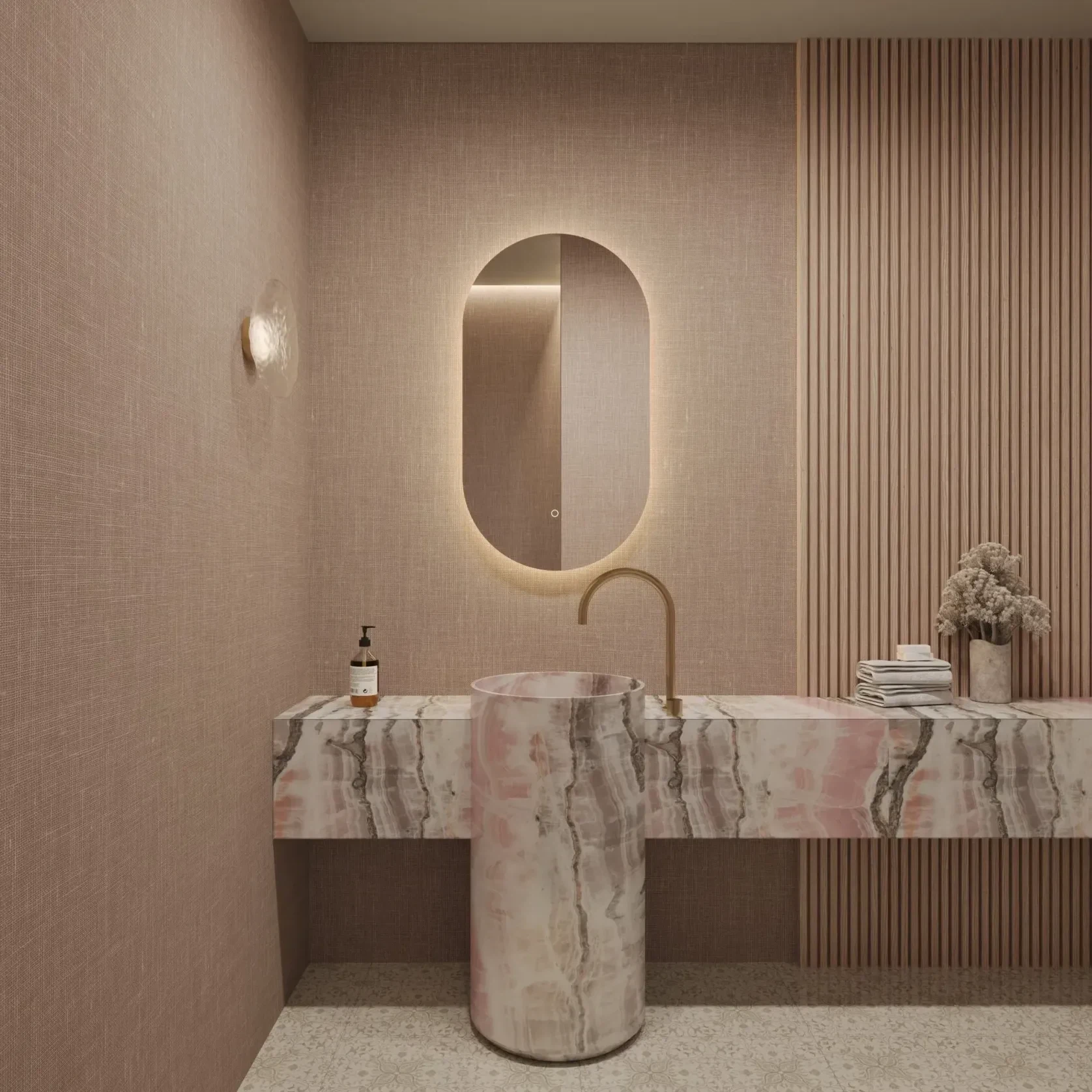 Elara LED Oval Bathroom Mirror | 900 x 500 gallery detail image