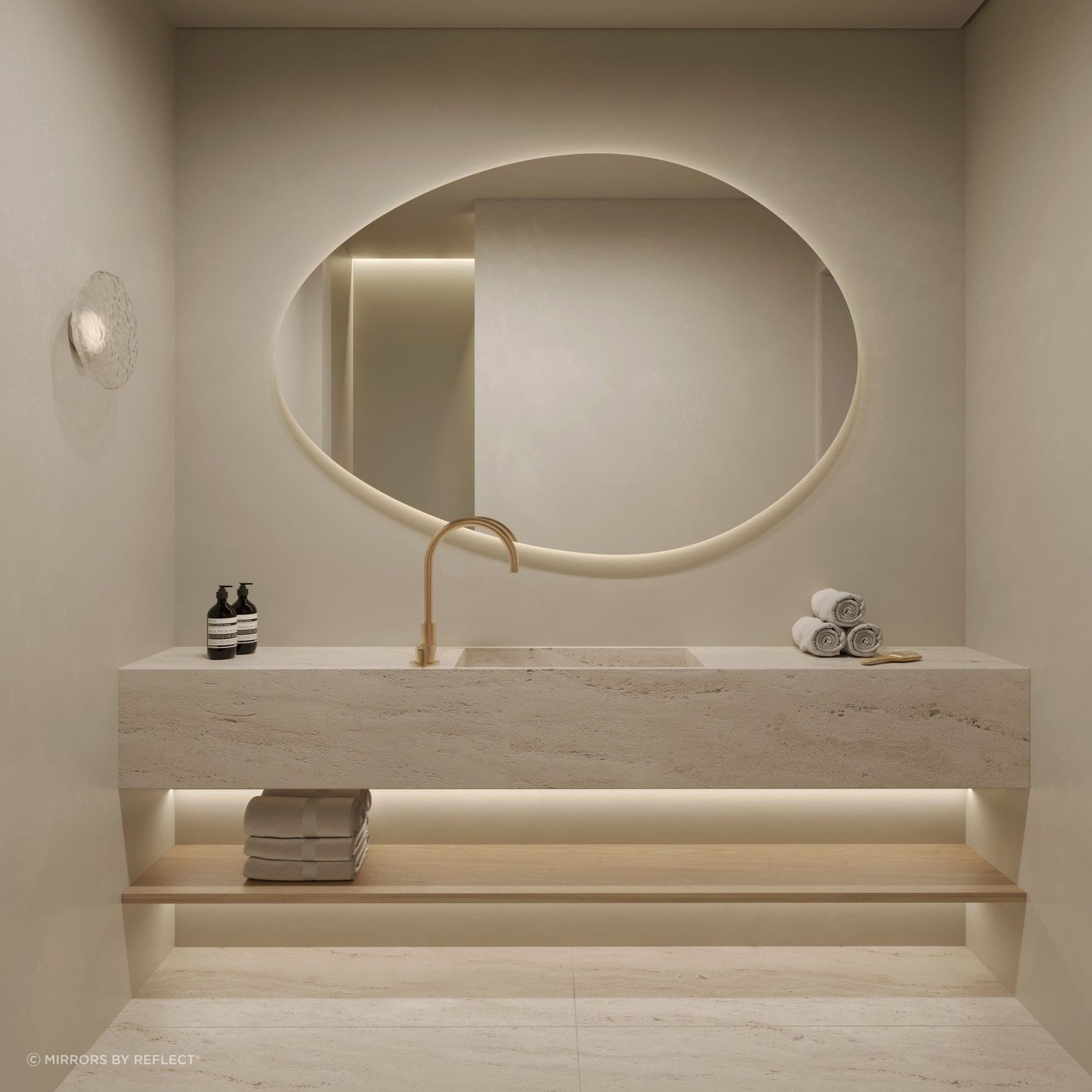 Fia | LED Bathroom Mirror | 1450 x 1000 gallery detail image
