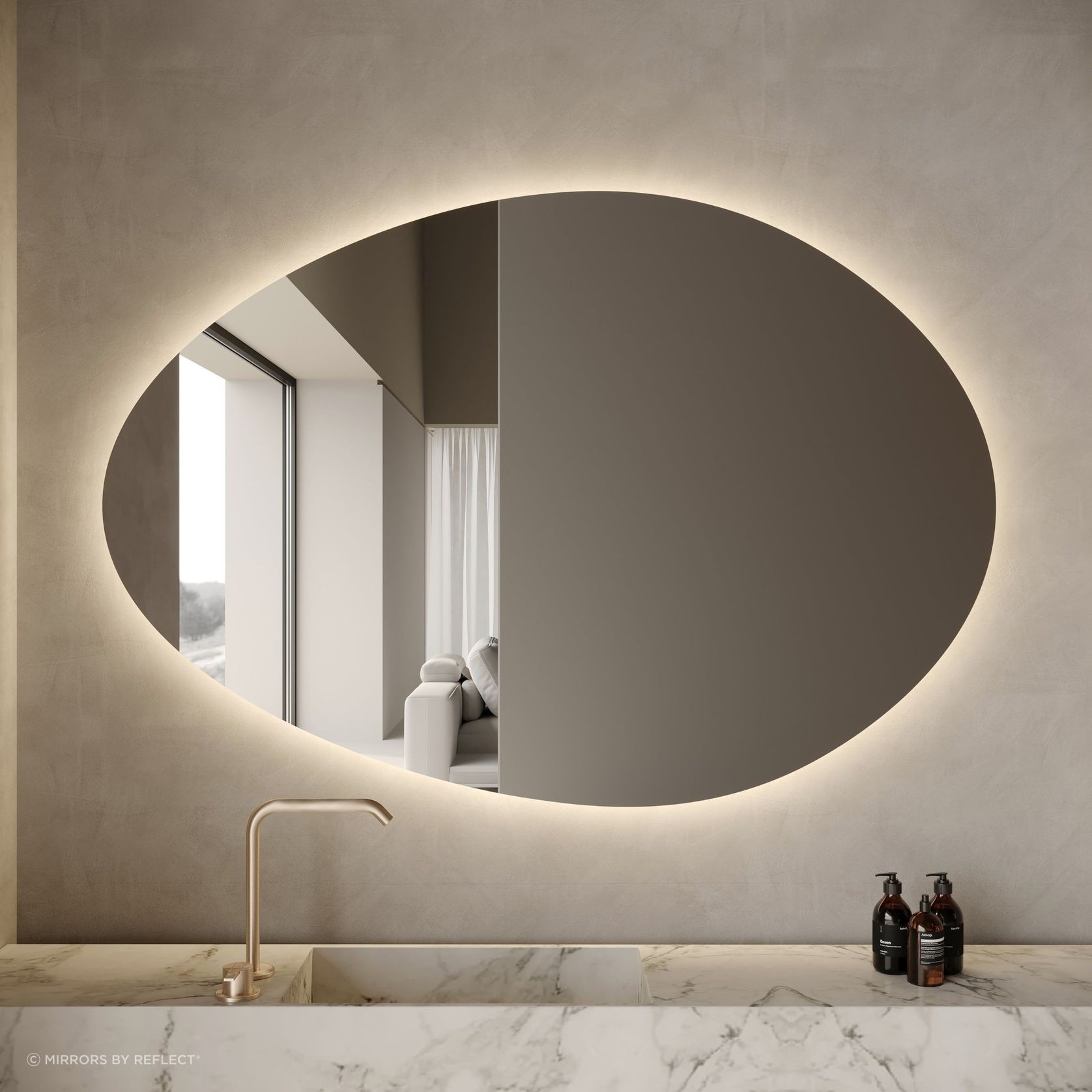 Fia | LED Bathroom Mirror | 1450 x 1000 gallery detail image