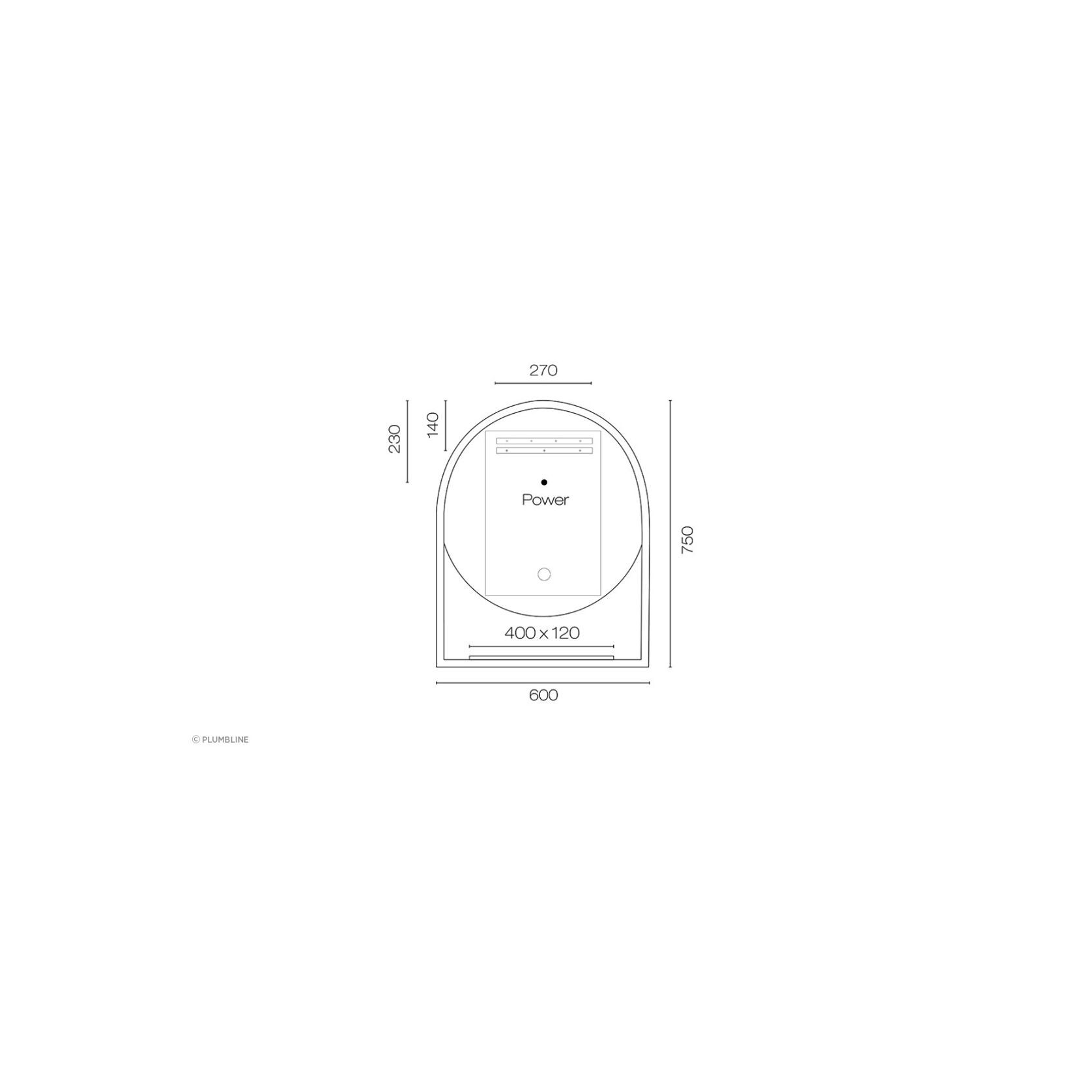 Frame Round LED Mirror with Shelf gallery detail image