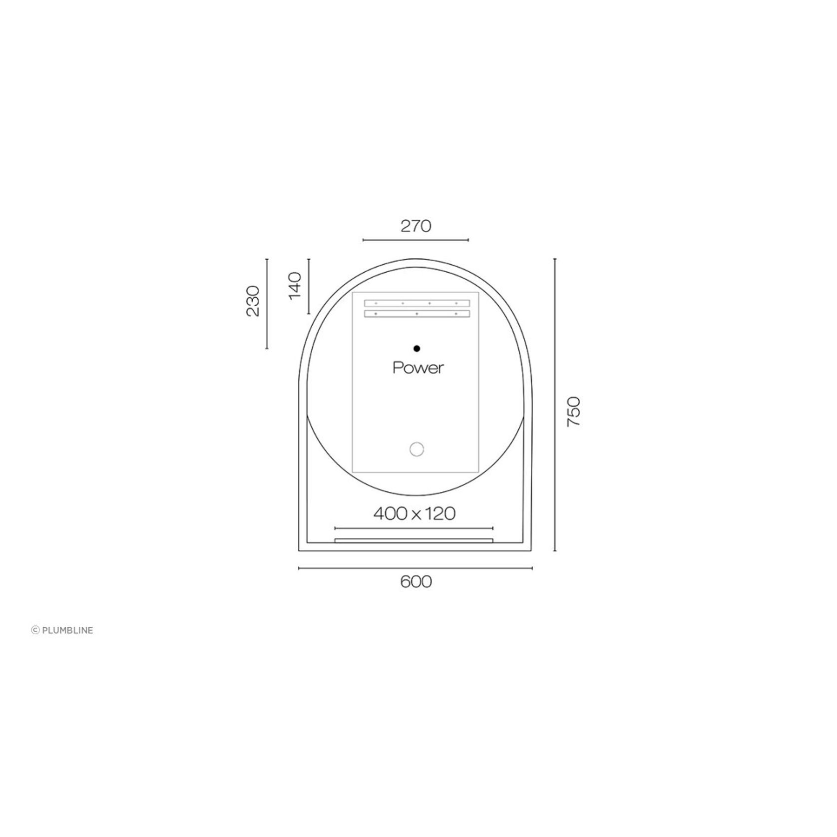Frame Round LED Mirror with Shelf gallery detail image
