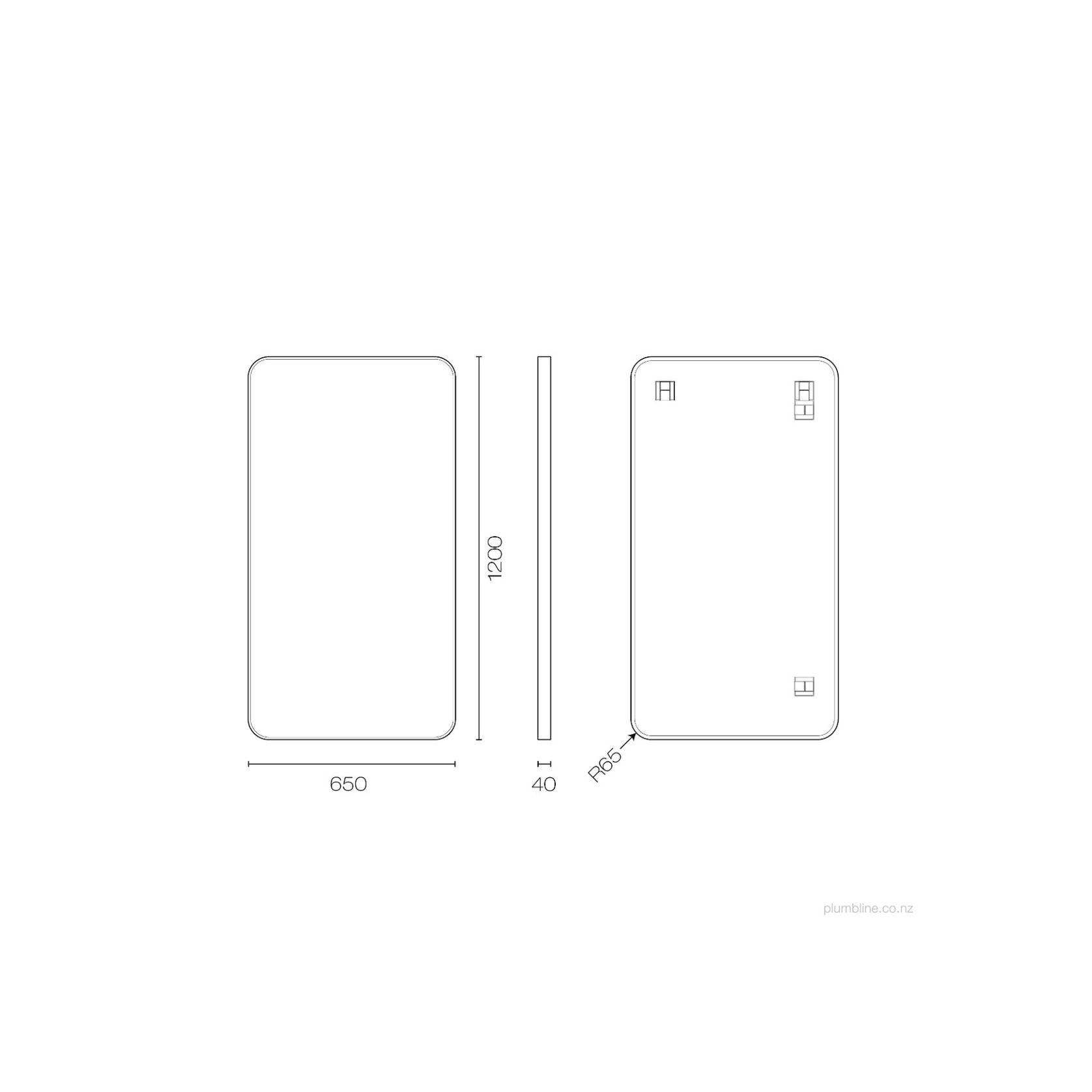 Frame XL 1200 Rectangle Mirror Brushed Brass gallery detail image