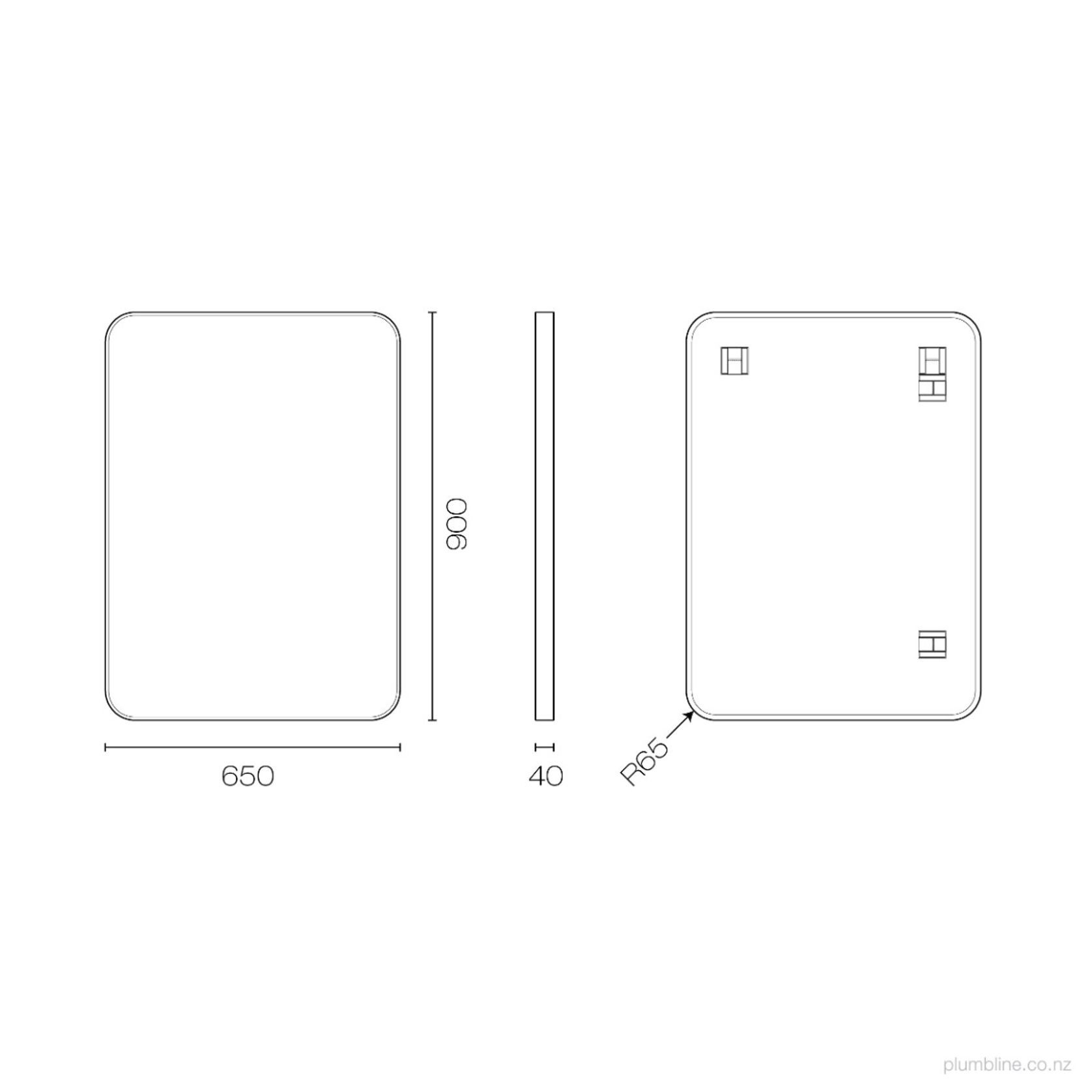 Frame XL 900 Rectangle Mirror Brushed Brass gallery detail image