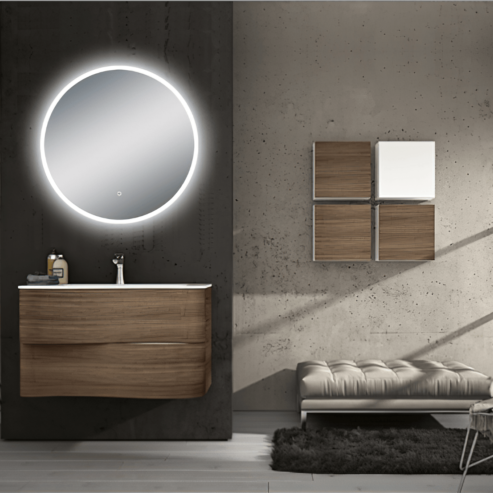 LED Circle Mirror 600mm gallery detail image