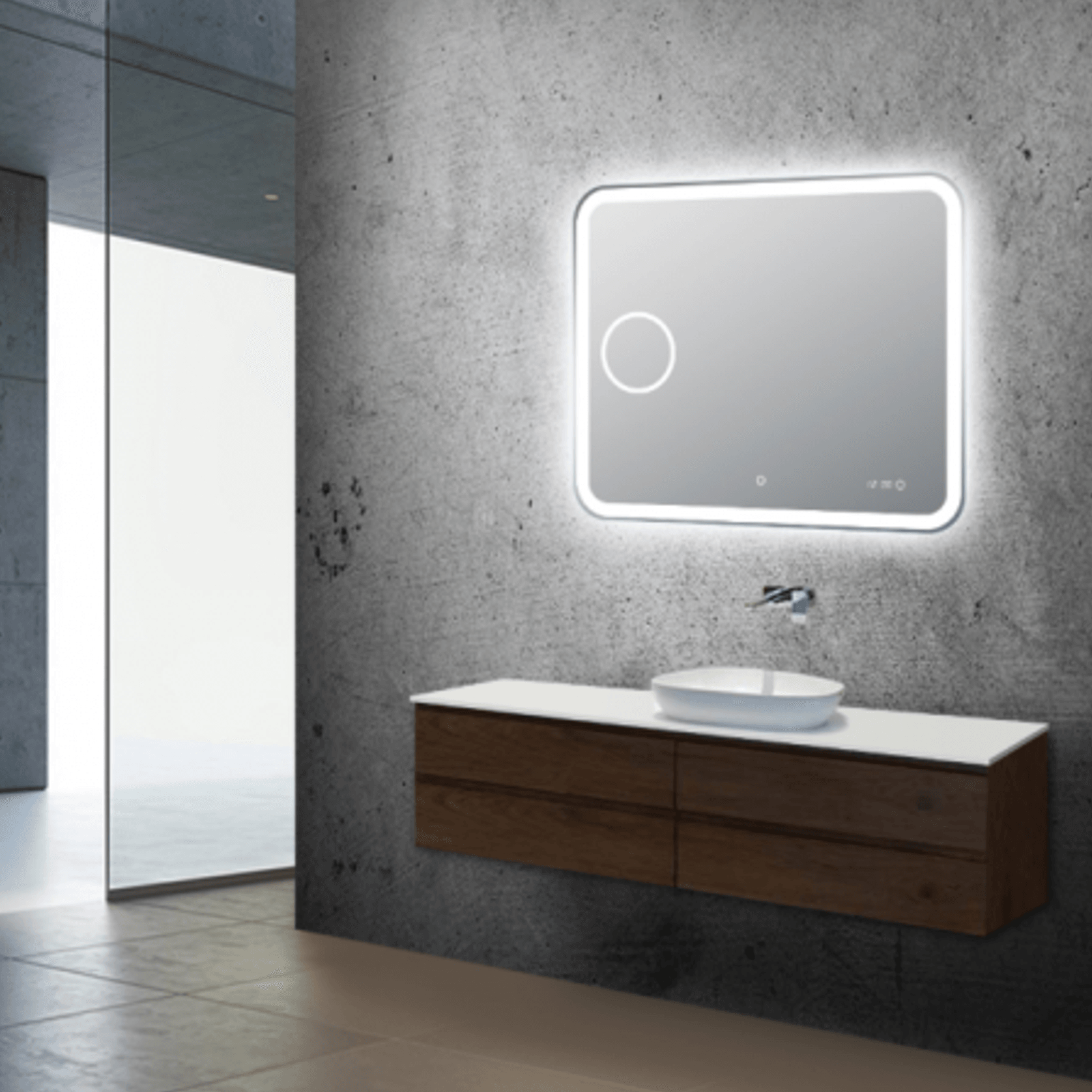 LED Rectangle Mirror 900x750mm gallery detail image