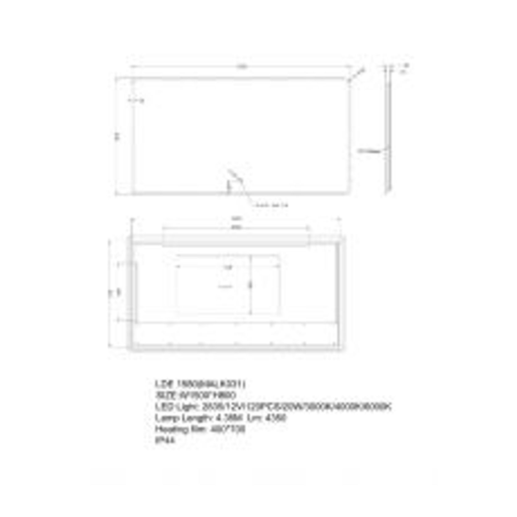 Backlit LED Mirror LM-LDE1580 gallery detail image