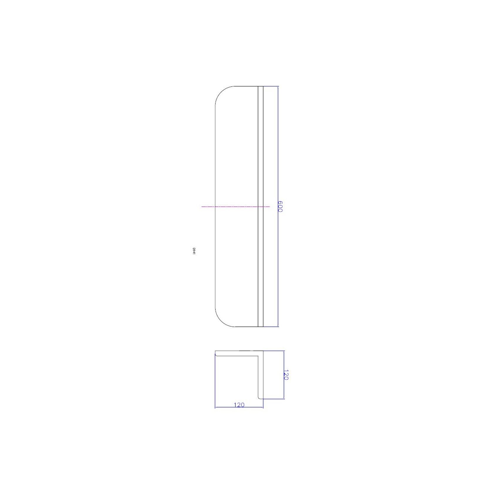 iStone Flippable 600mm Shelf Gloss Black gallery detail image