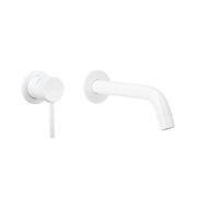 Elysian Minimal Mixer & Spout Set | White gallery detail image