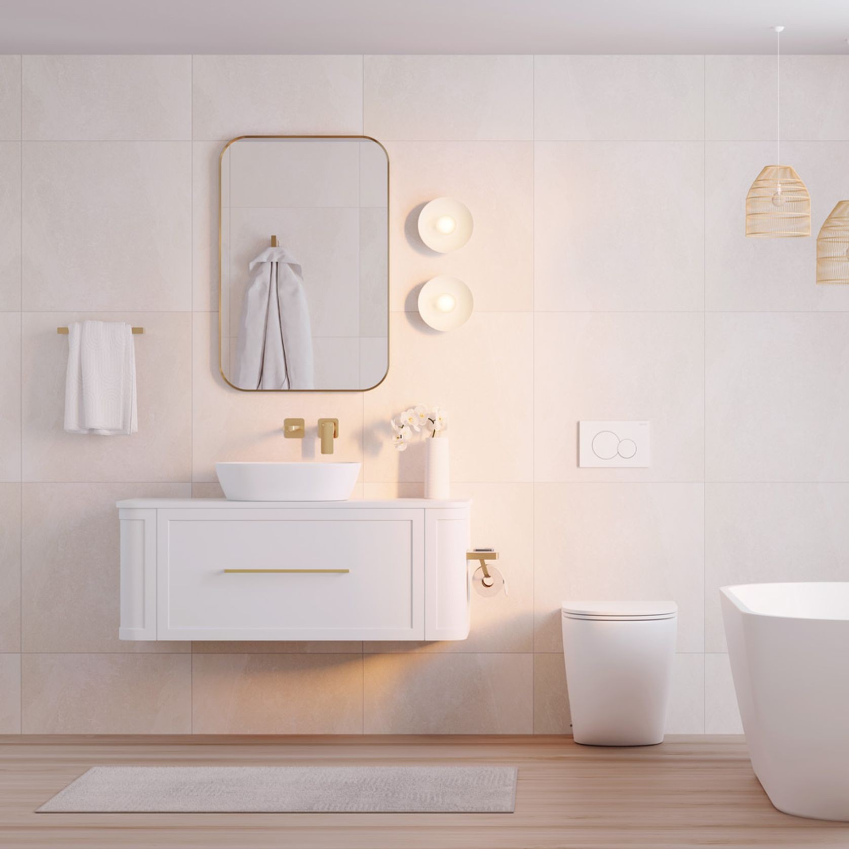 Mila Curved Wall Hung Vanities gallery detail image