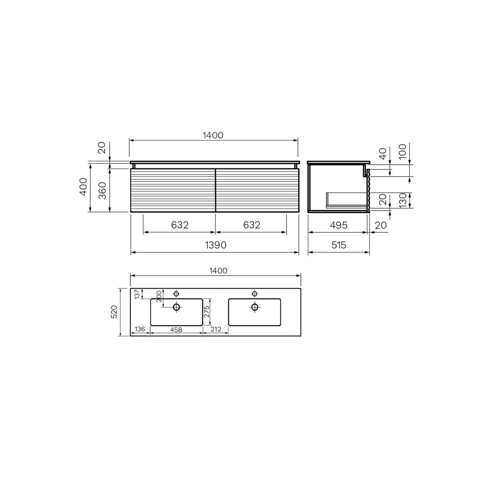 Parisi Vanities with Evostone Tops gallery detail image