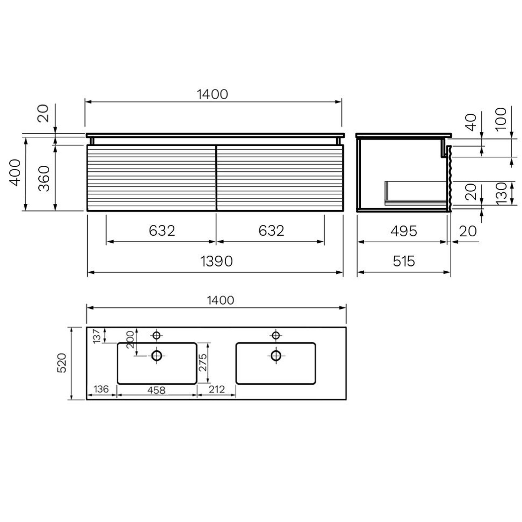 Parisi Vanities with Evostone Tops gallery detail image