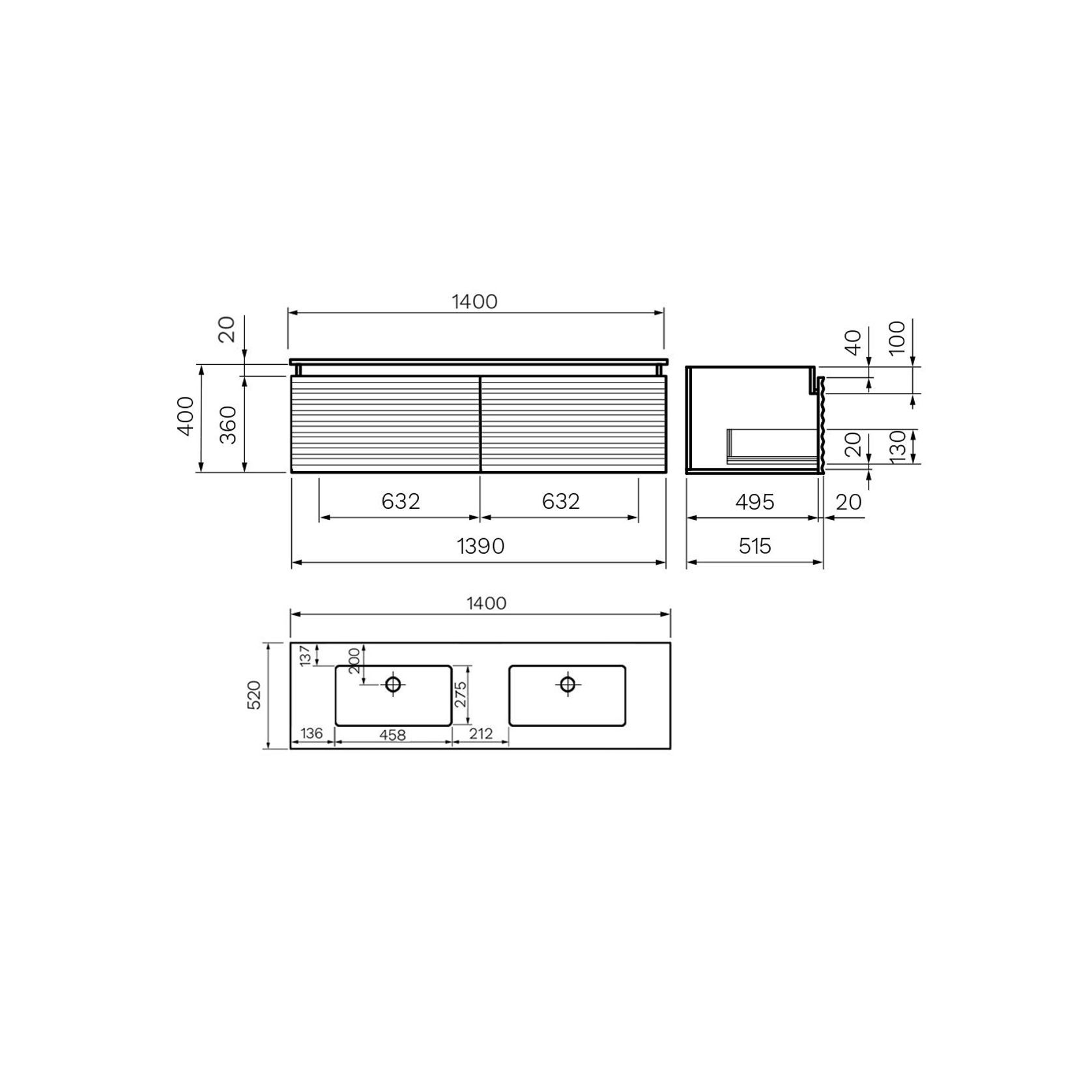 Parisi Vanities with Evostone Tops gallery detail image