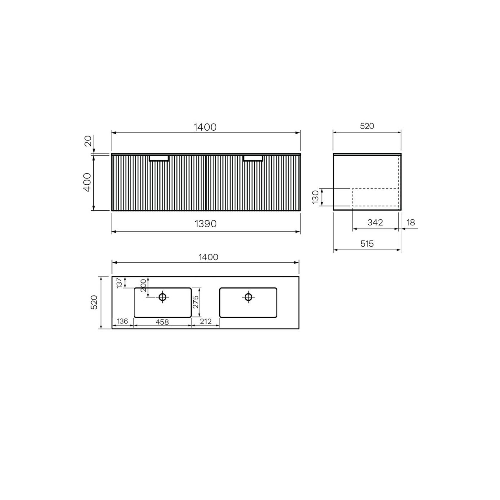 Parisi Vanities with Evostone Tops gallery detail image