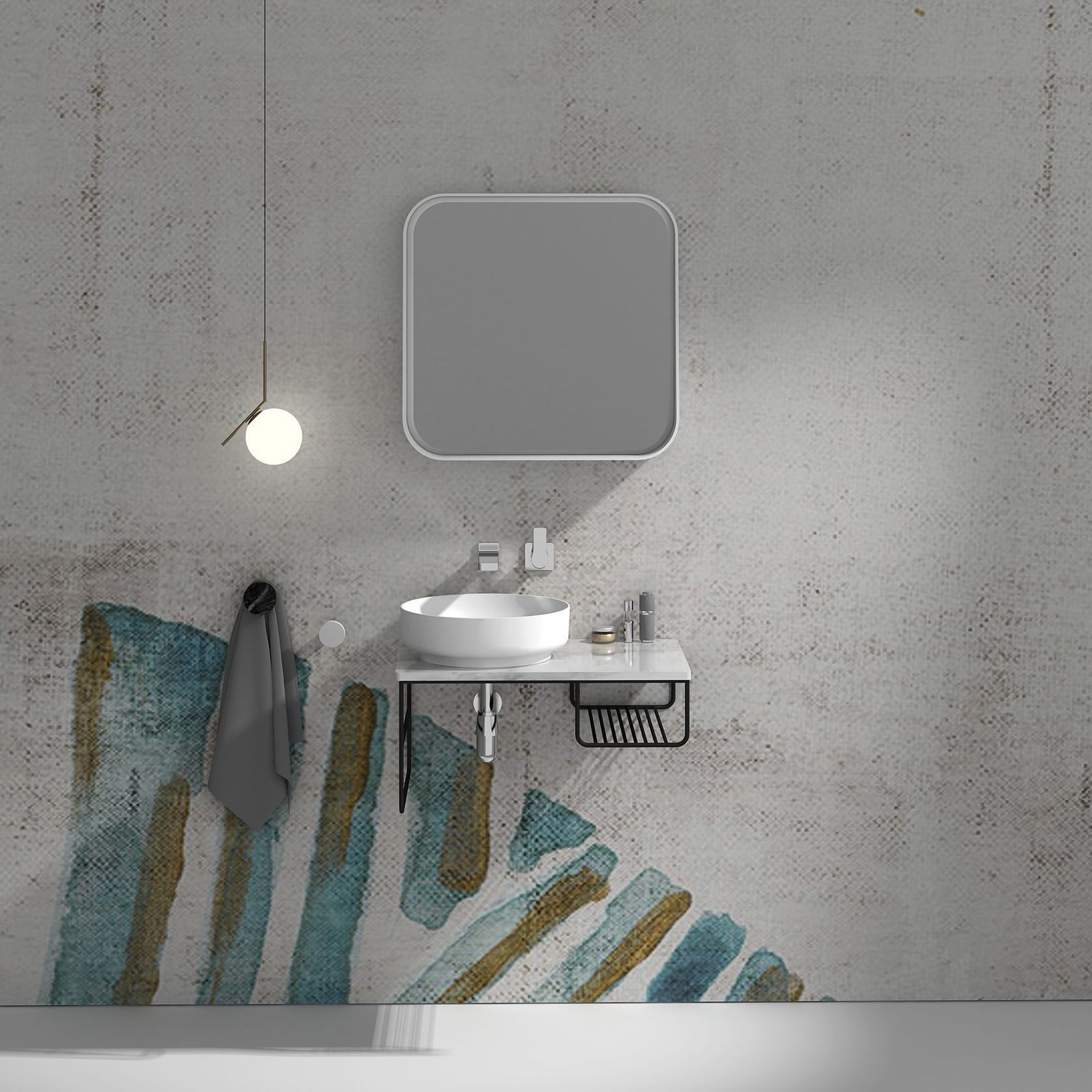 Slimline Wall Hung Basin G2736-0 700mm gallery detail image