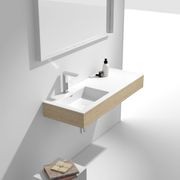 1200mm Wall Hung Solid Surface Timber Vanity G38561-C gallery detail image