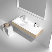 1200mm Wall Hung Solid Surface Timber Vanity G38561-C gallery detail image