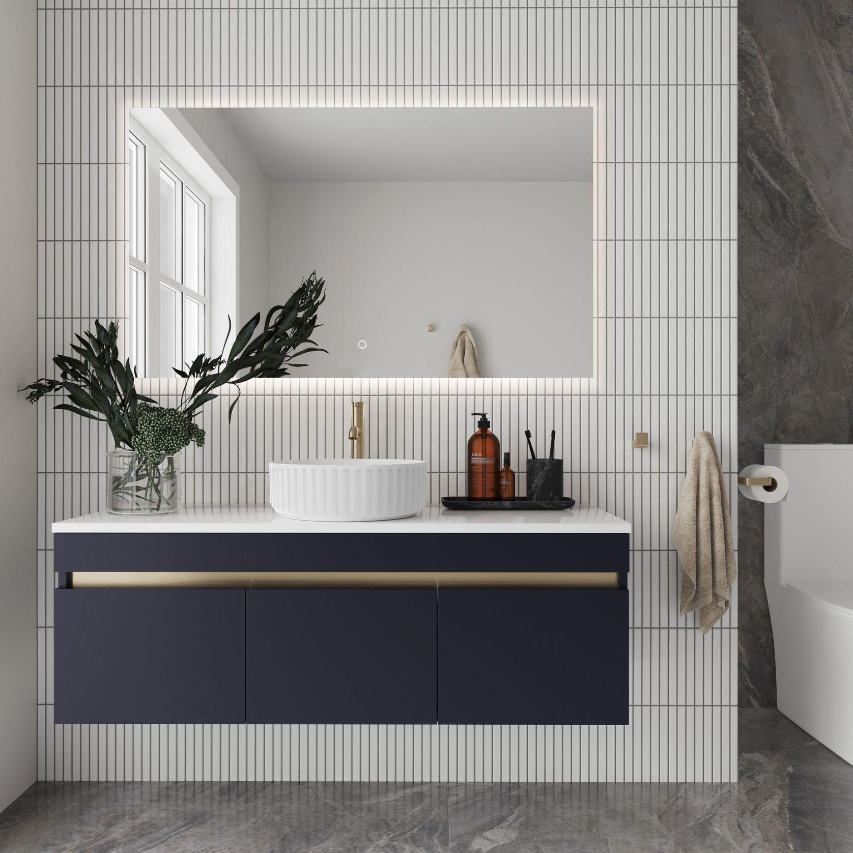 Arc Double Tier Wall Hung Vanity gallery detail image